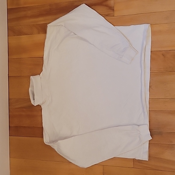Los Angeles Apparel cream turtleneck baggy crop top M /L unisex - Picture 1 of 6
